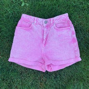 ASOS pink high waisted shorts size 4